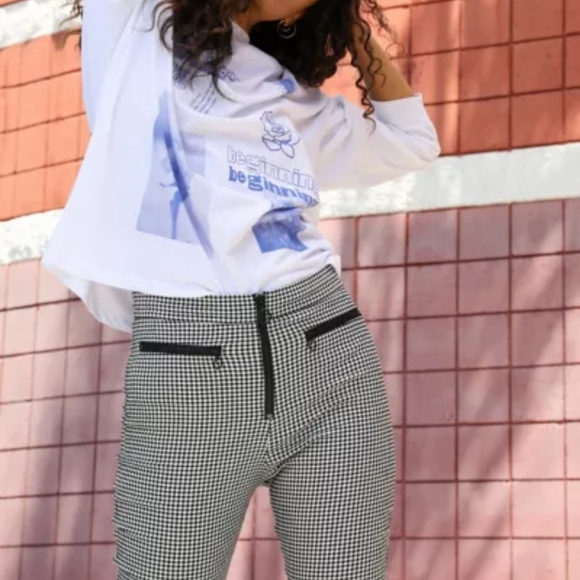 3/$20 Urban Outfitters Checkered skinny pant Skimmers - Picture 2 of 7